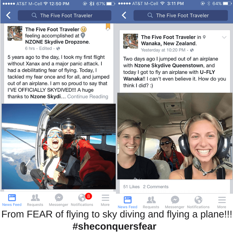 fear of flying, conquering fear, subconscious fear, personal empowerment