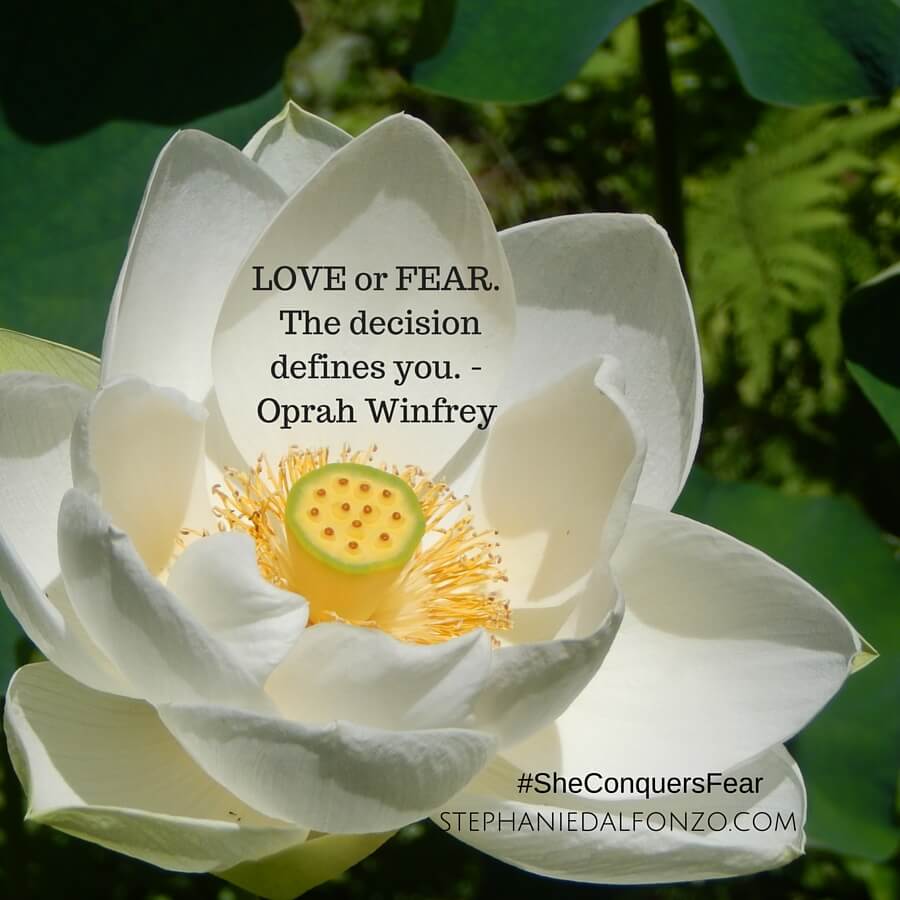 #Oprah #quote #love #fear